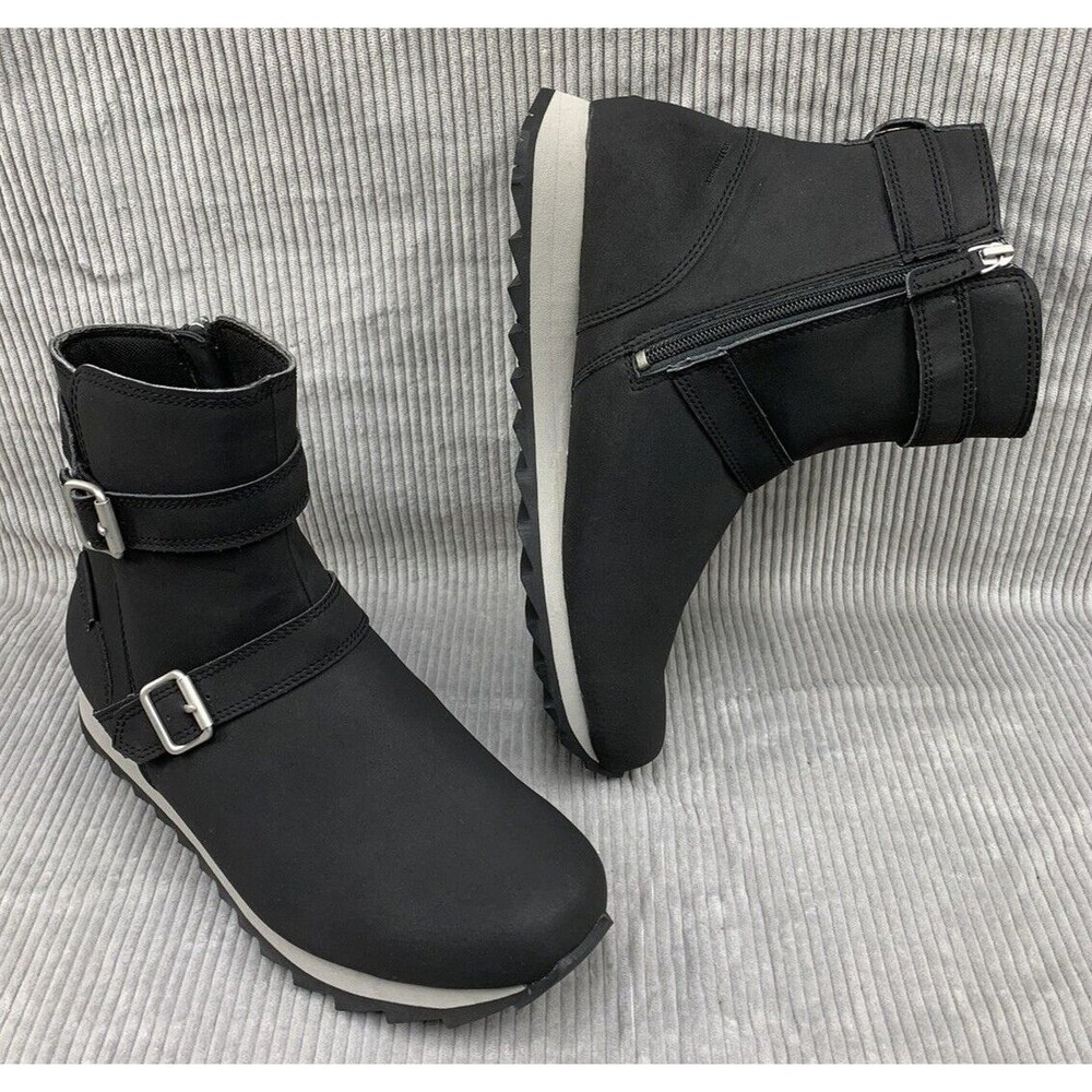 Merrell Alpine Buckle Waterproof Boots Womens Size 11 Black J002348 Light Weight